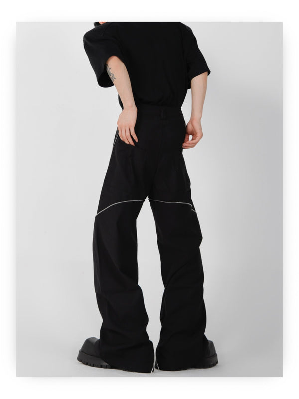 ArguE CulturE Zipper Slit Trousers Black - COPPING THREADS - ArguE CulturE
