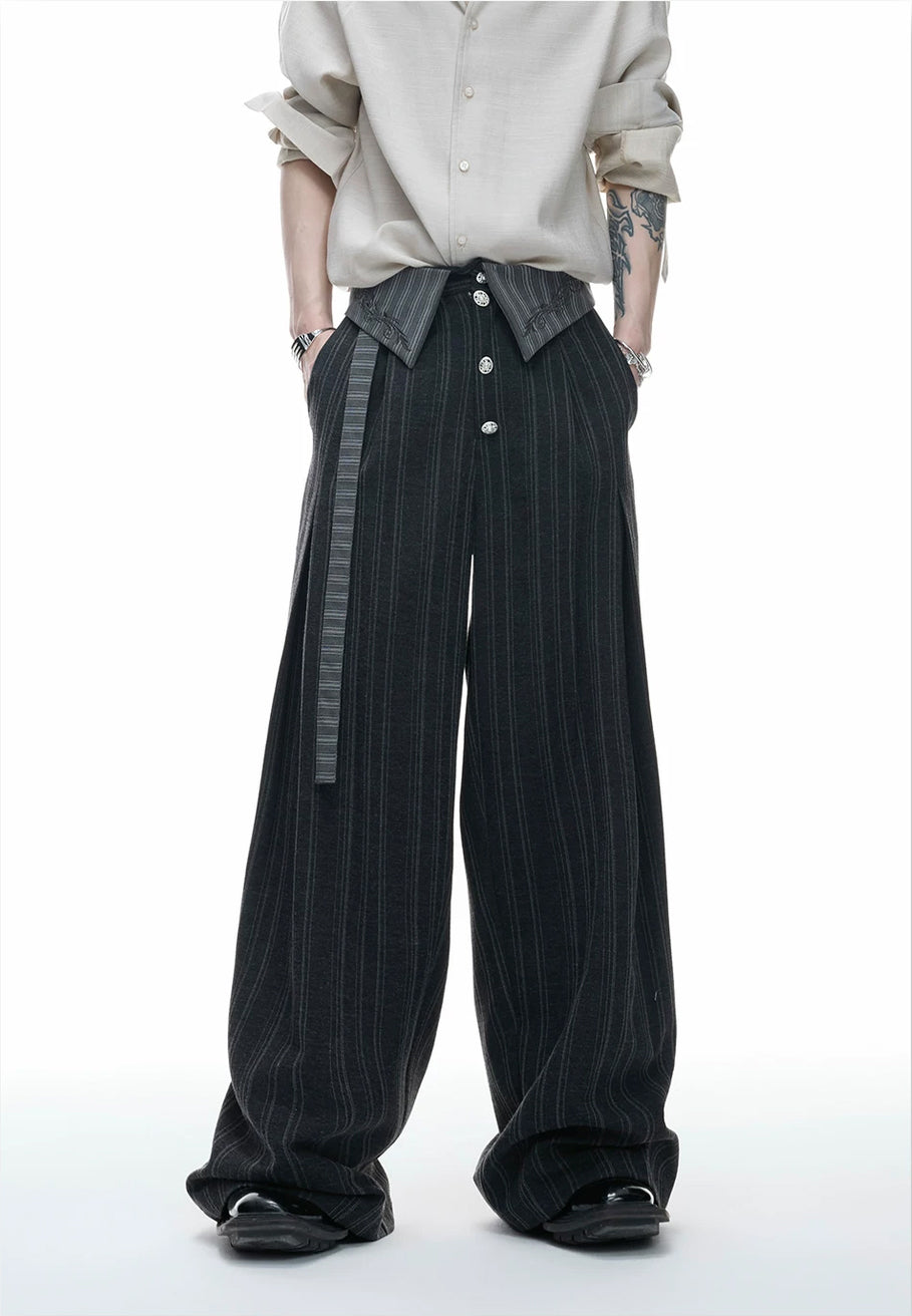 Embroidered Jacquard Wide-Leg Pants 서브 이미지