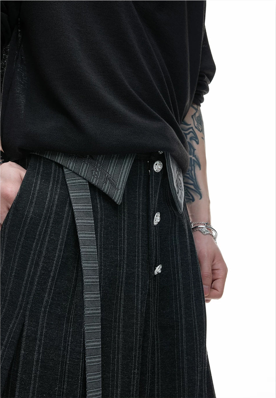 Argue Culture Embroidered Jacquard Wide-Leg Pants - product detail view 11