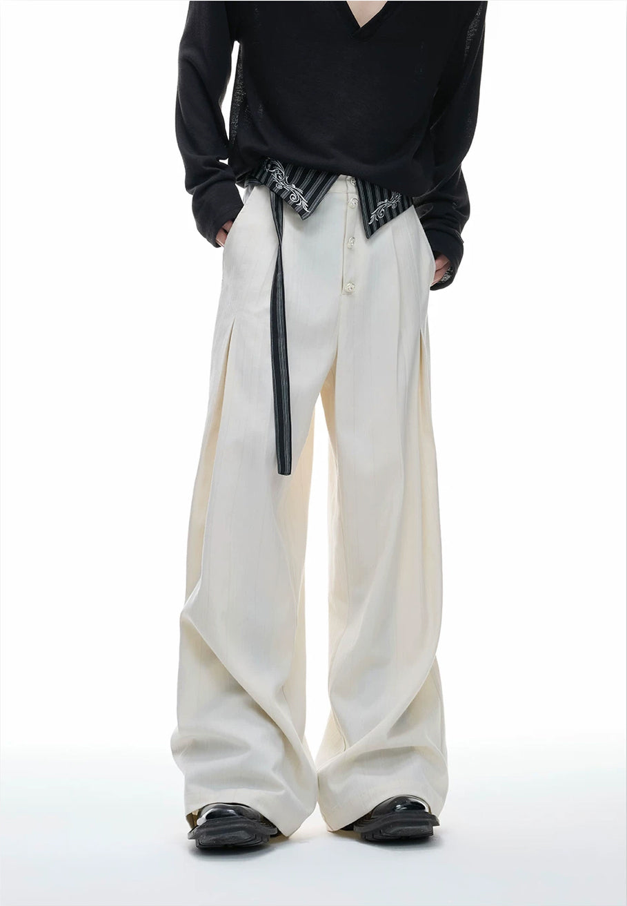 Argue Culture Embroidered Jacquard Wide-Leg Pants - product detail view 15