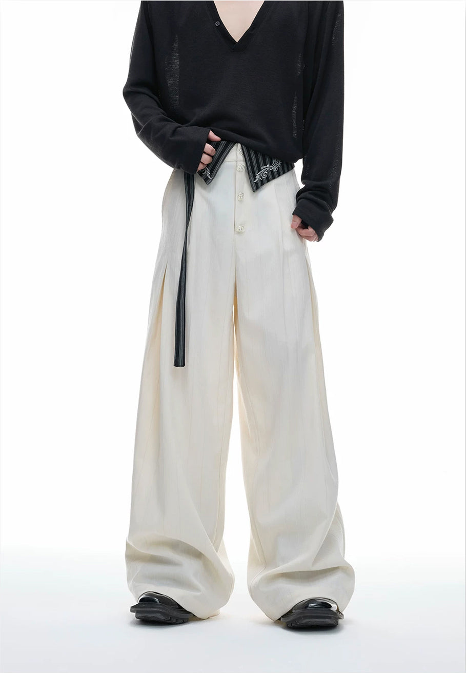 Argue Culture Embroidered Jacquard Wide-Leg Pants - product detail view 17 메인 이미지