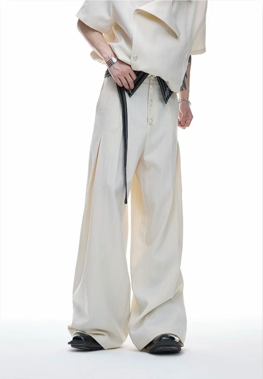 Argue Culture Embroidered Jacquard Wide-Leg Pants - product detail view 19