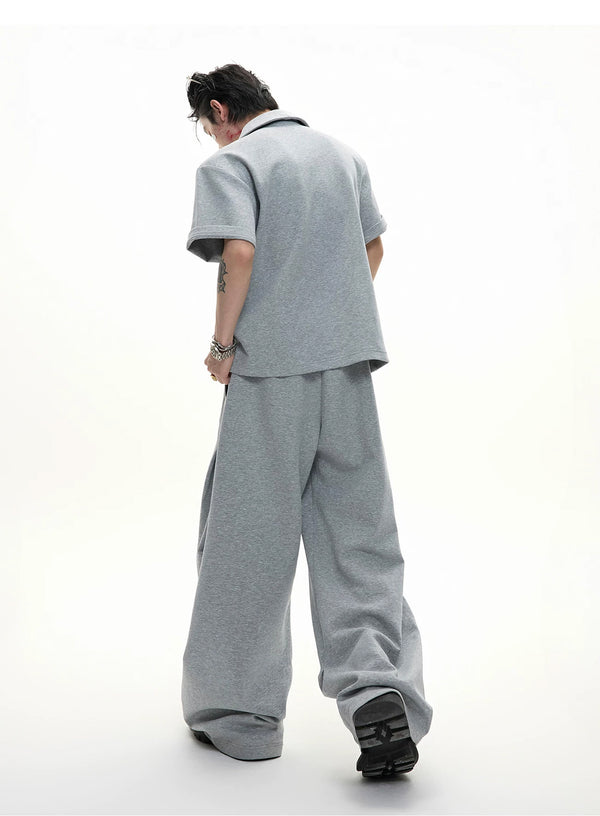 Argue Culture Metal-Detail Padded-Shoulder Top and Pleated Pants Set - product detail view 5