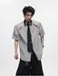 Argue Culture Rhinestone Stripe Tie-Collar Shirt - product detail view 2