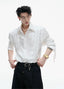 Argue Culture Pearl-Trim Tie-Neck Pleated Shirt - product detail view 6