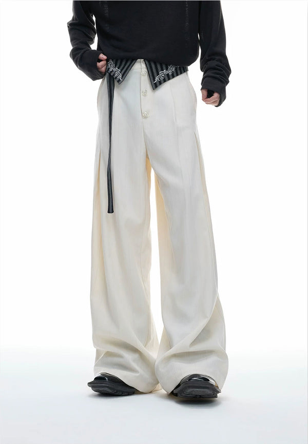 Argue Culture Embroidered Asymmetric Stripe Shirt Set - product detail view 17
