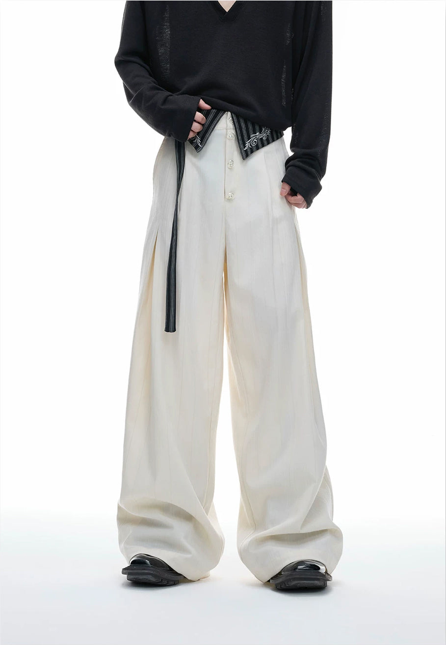 Argue Culture Embroidered Asymmetric Stripe Shirt Set - product detail view 18
