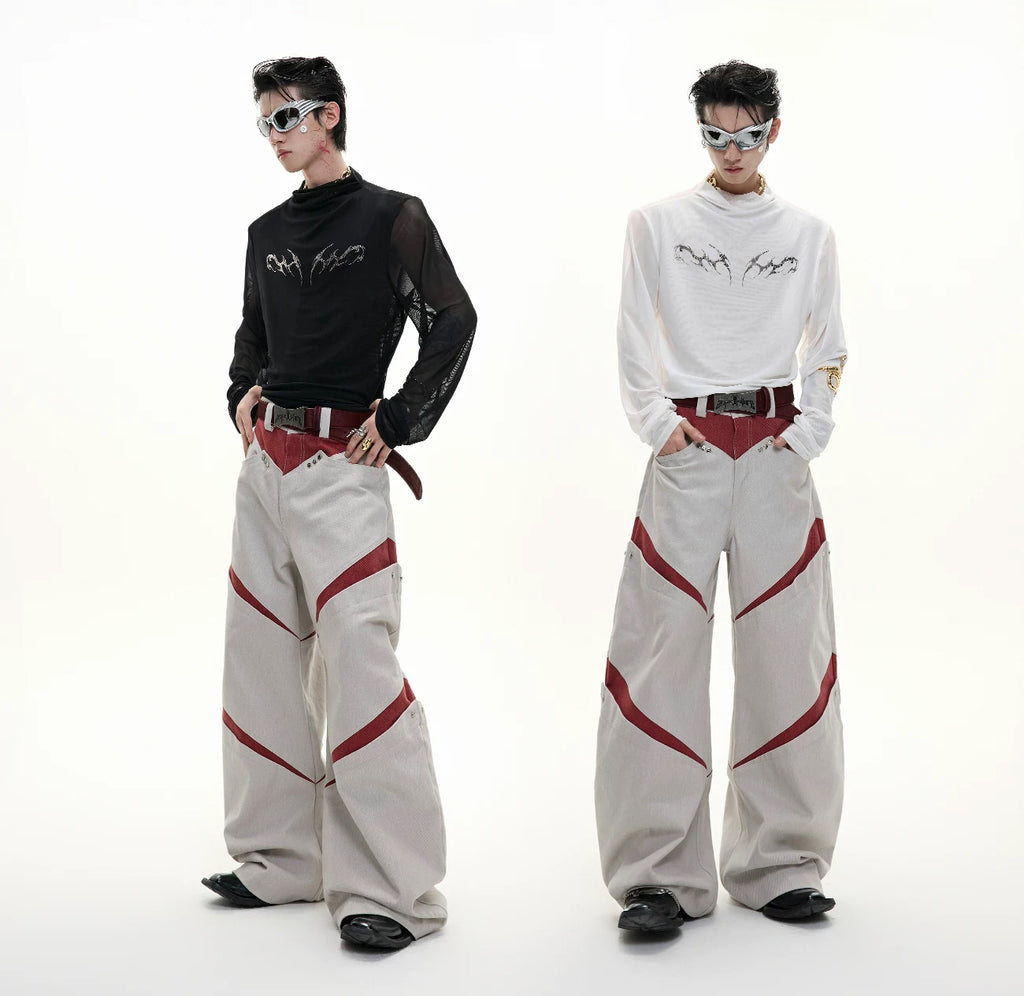 Argue Culture Mesh Metal-Graphic Fitted Long-Sleeve Top - product detail view 3
