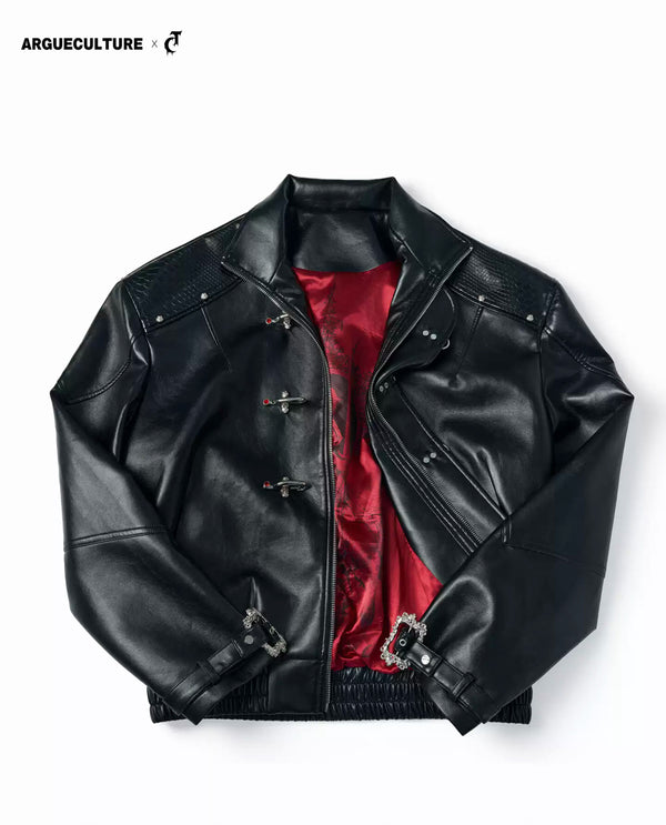 Argue Culture Contrast-Lined Flight-Buckle Jacket - gallery view 1