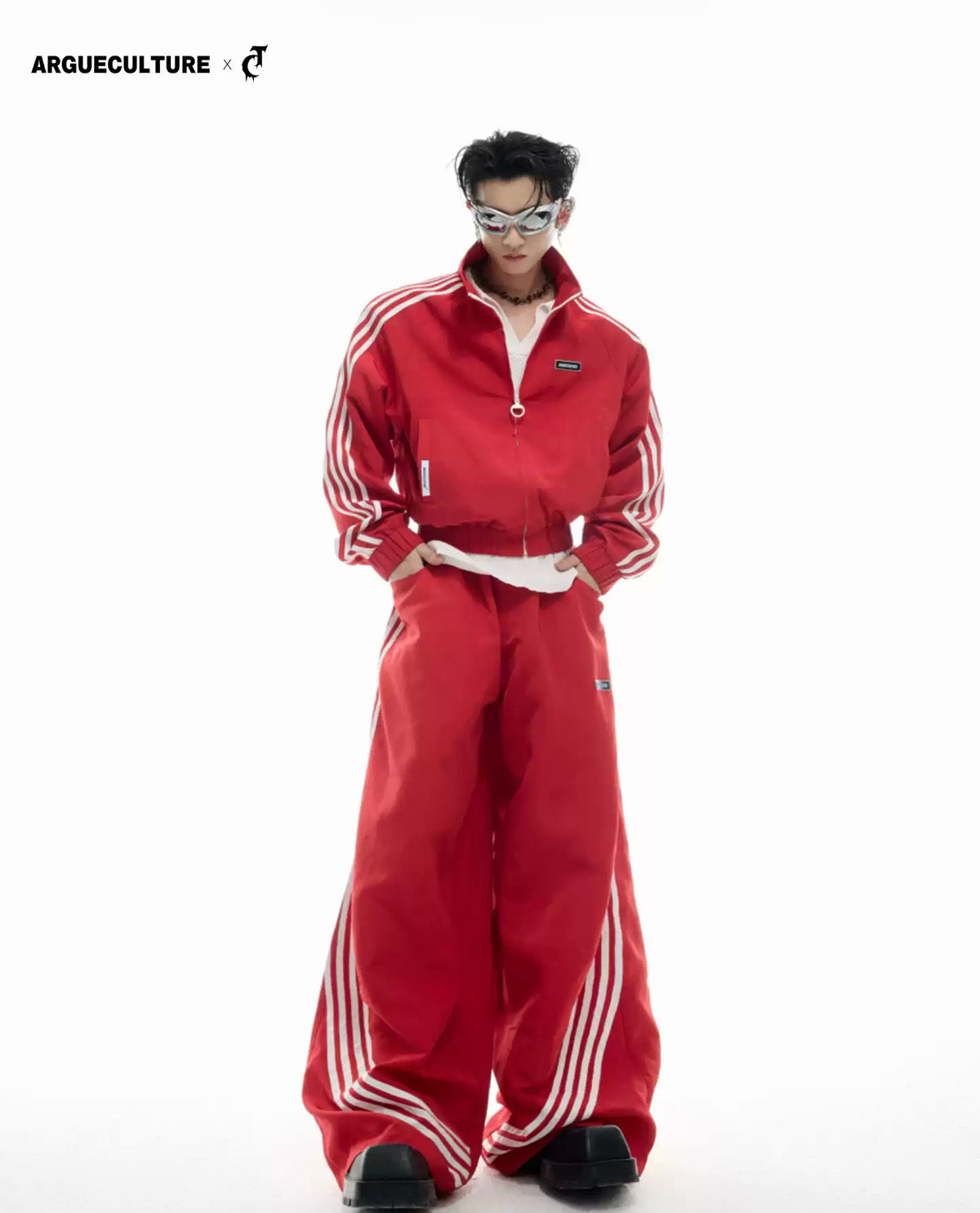Argue Culture Four-Stripe Cropped Track Jacket - gallery view 1