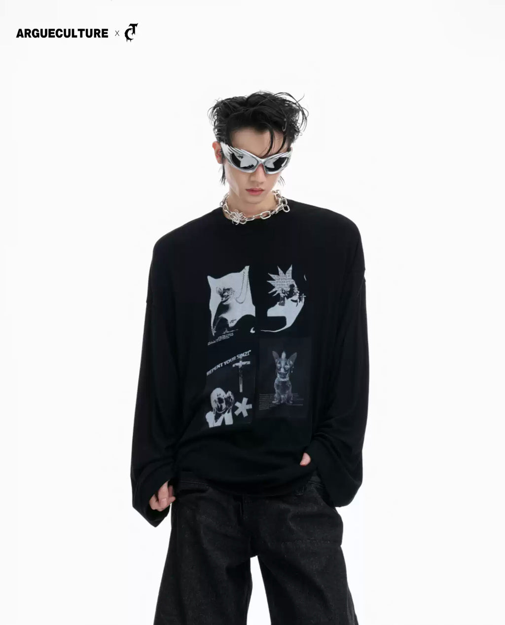 Argue Culture Art-Print Relaxed Long-Sleeve T-Shirt - gallery view 1