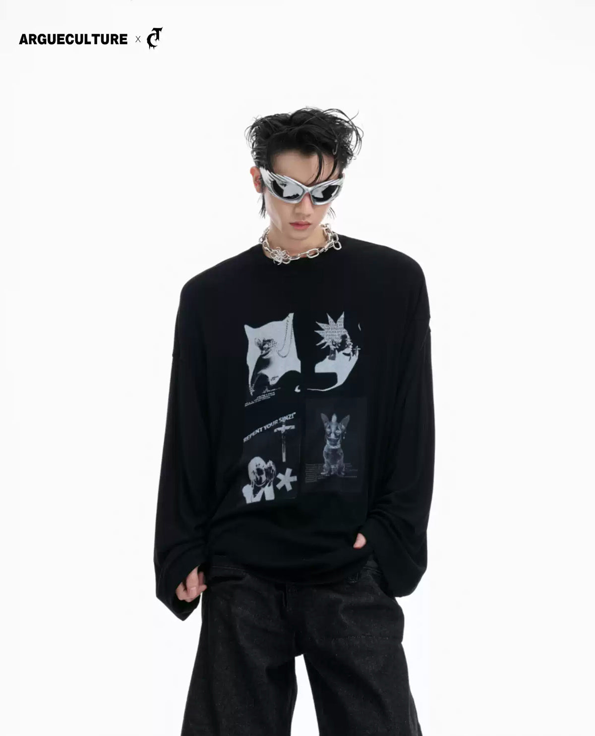 Argue Culture Art-Print Relaxed Long-Sleeve T-Shirt - gallery view 1