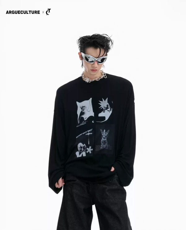 Argue Culture Art-Print Relaxed Long-Sleeve T-Shirt - gallery view 1