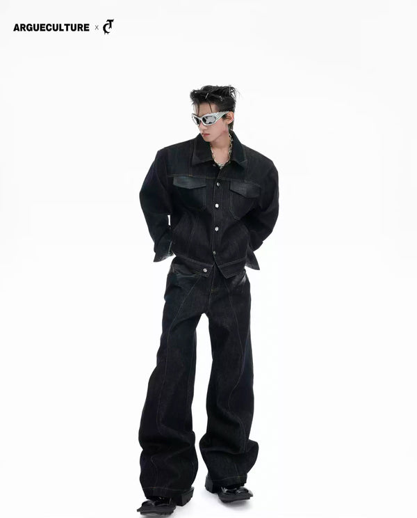 Argue Culture Croc-Trim Cropped Jacket and Pants Set - gallery view 1