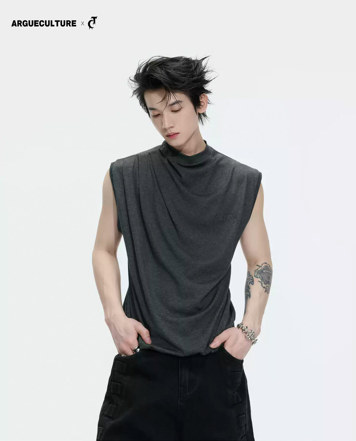 Argue Culture Embroidered Relaxed Tank Top - gallery view 1