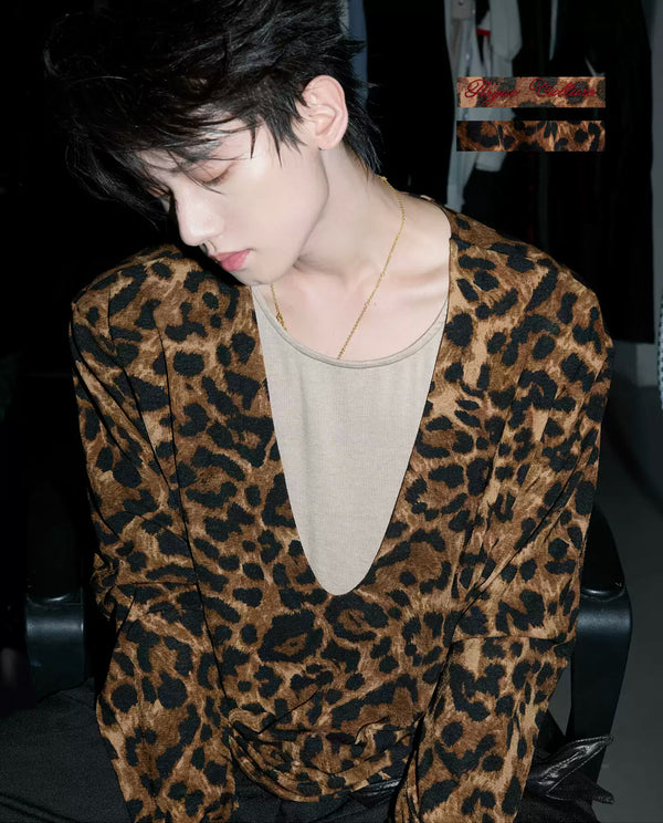 Argue Culture Layered Deep-V Leopard Long-Sleeve Top - gallery view 2
