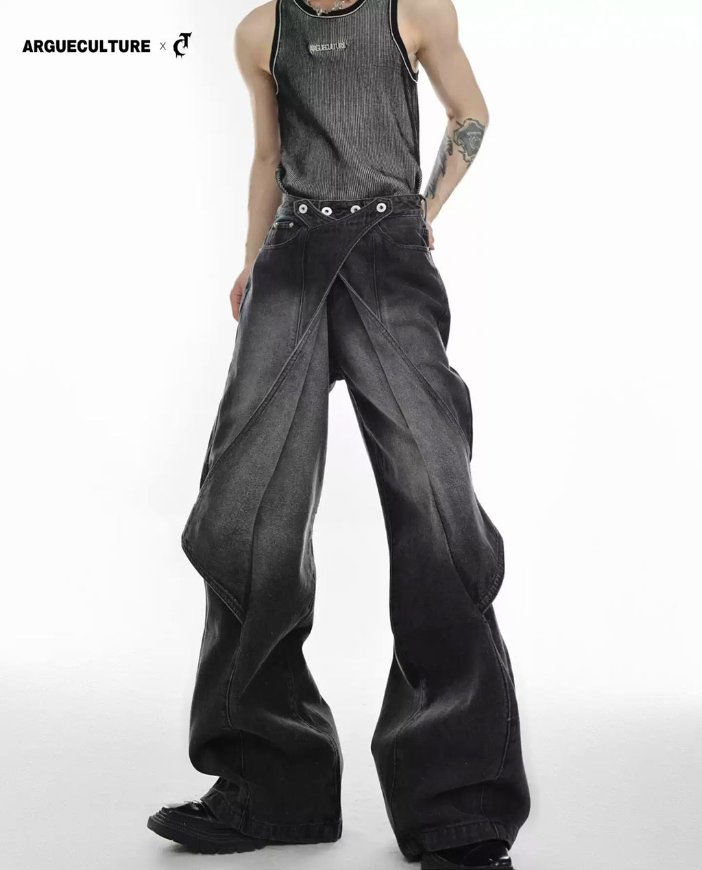 Argue Culture Panelled Convertible-Flare Jeans - gallery view 1