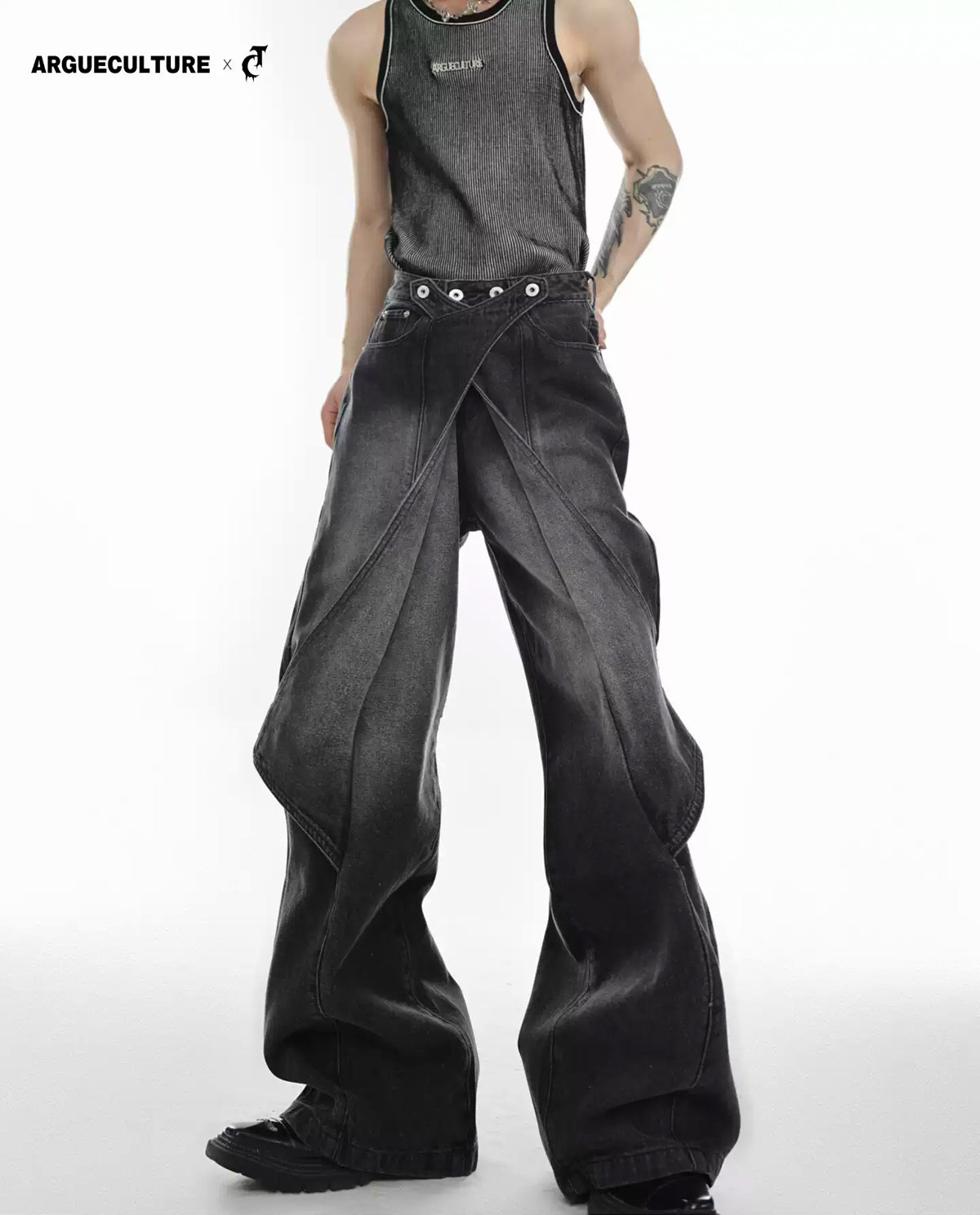 Argue Culture Panelled Convertible-Flare Jeans - gallery view 1