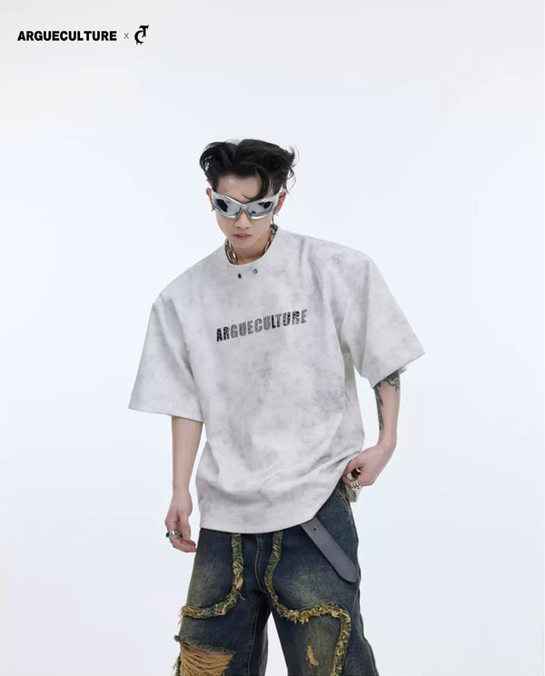 Argue Culture Shimmer Graphic Padded-Shoulder T-Shirt - gallery view 1