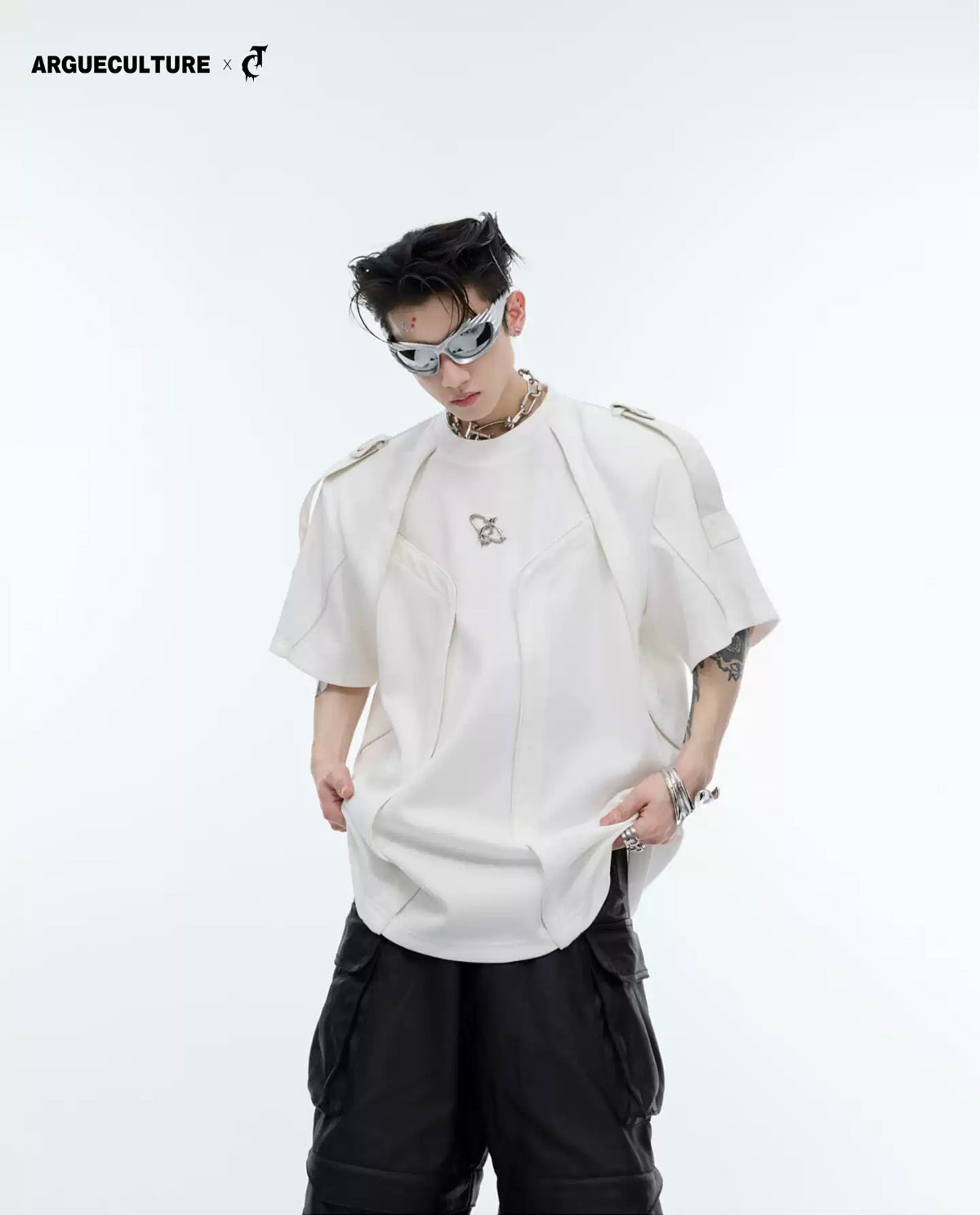 Argue Culture Harness-Panel Deconstructed T-Shirt - gallery view 1