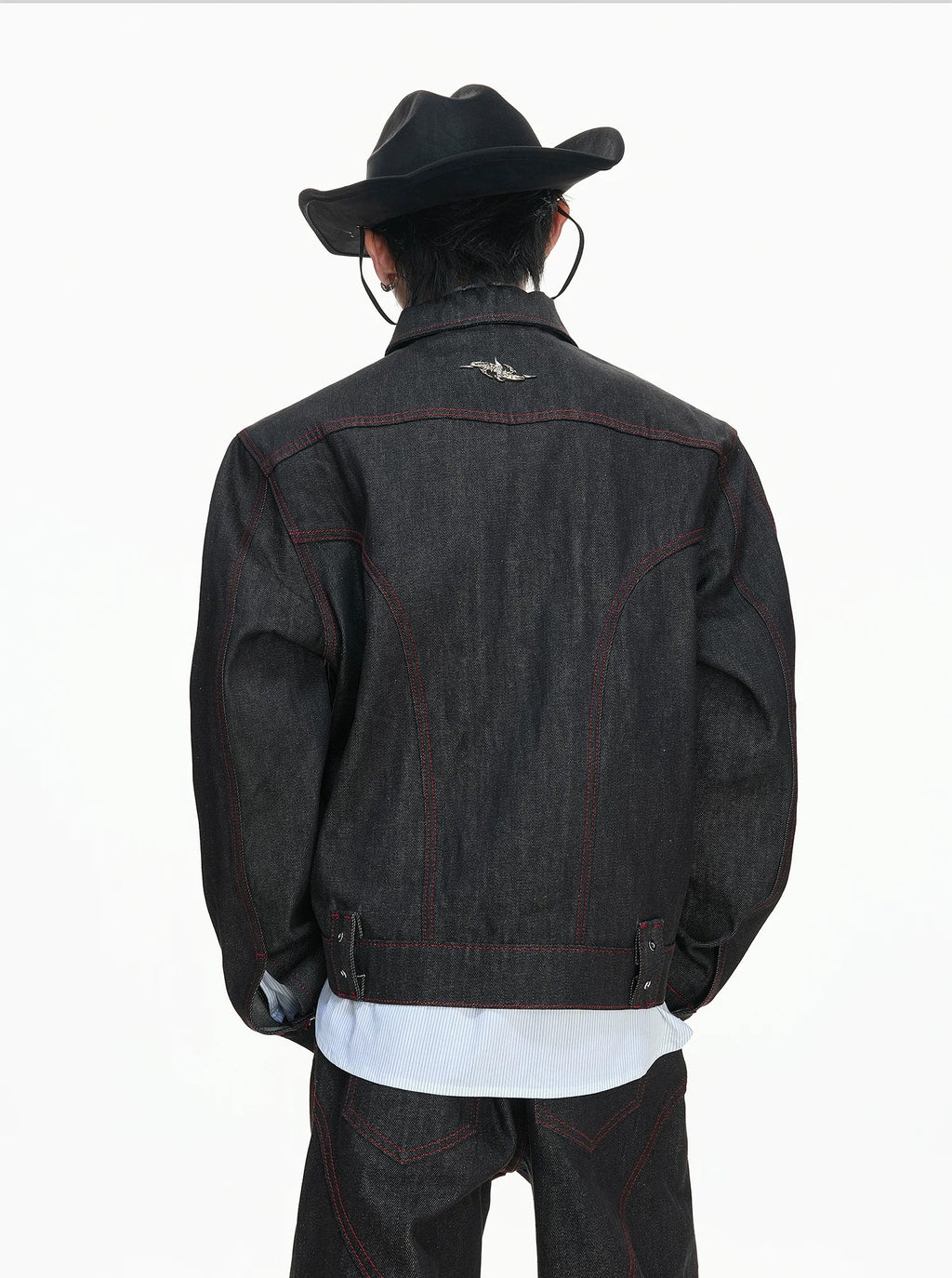 Flight-Buckle Work Jacket — Black — back