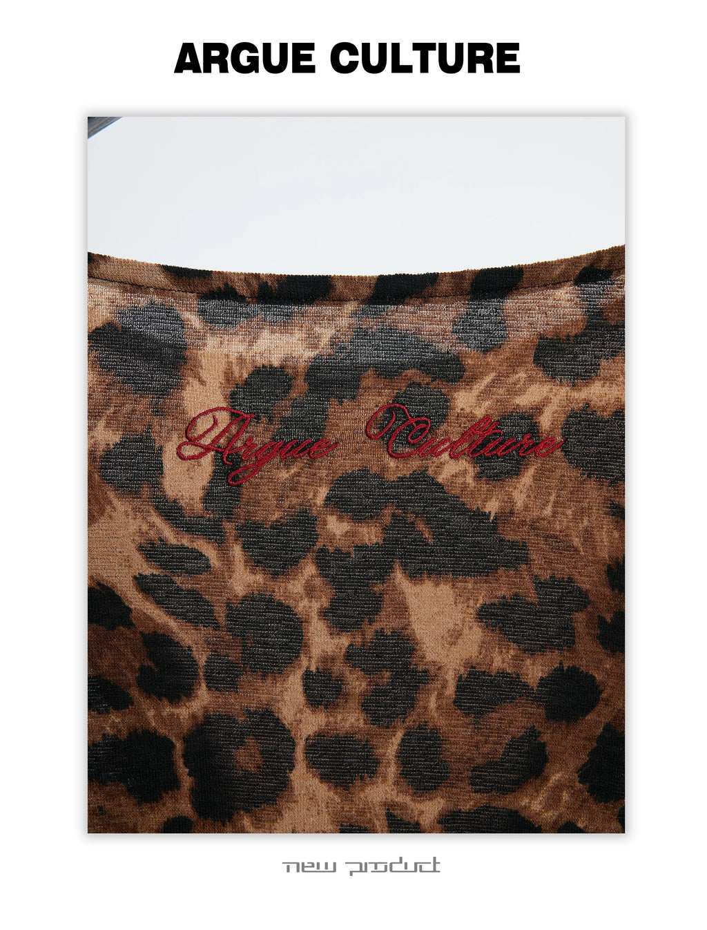 Layered Deep-V Leopard Long-Sleeve Top — Option 1 - Top — detail view 2