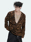 Layered Deep-V Leopard Long-Sleeve Top — Option 1 - Top — styling view 4