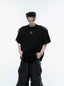 Harness-Panel Deconstructed T-Shirt — Black — styling view 1