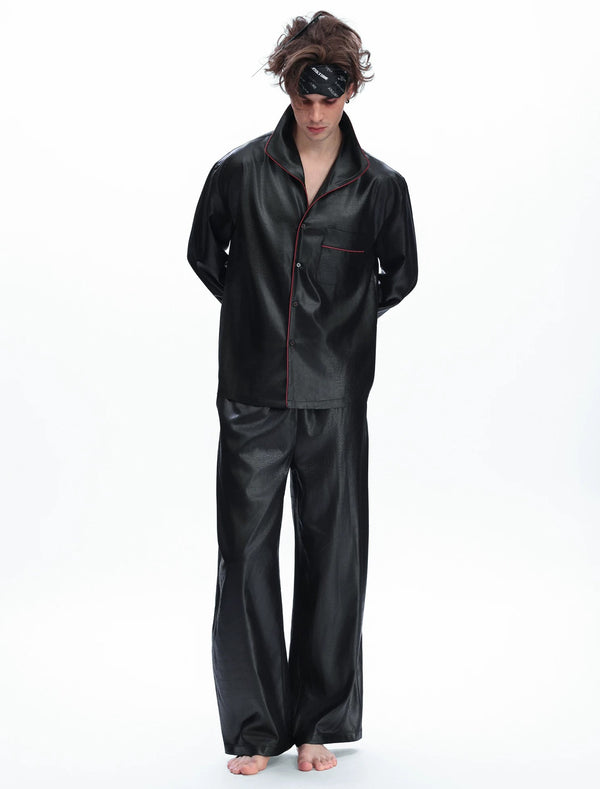 Textured Drape Lounge Set — Black - Set — styling view 6
