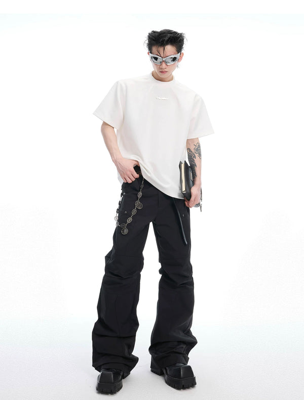 Structured Boxy T-Shirt — White - T-Shirt — styling view 2