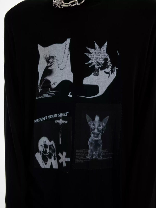Art-Print Relaxed Long-Sleeve T-Shirt - COPPING THREADS - Argue Culture
