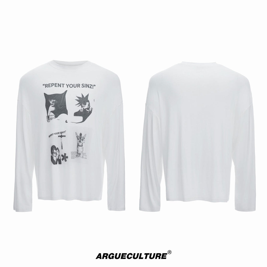 Art-Print Relaxed Long-Sleeve T-Shirt - COPPING THREADS - Argue Culture