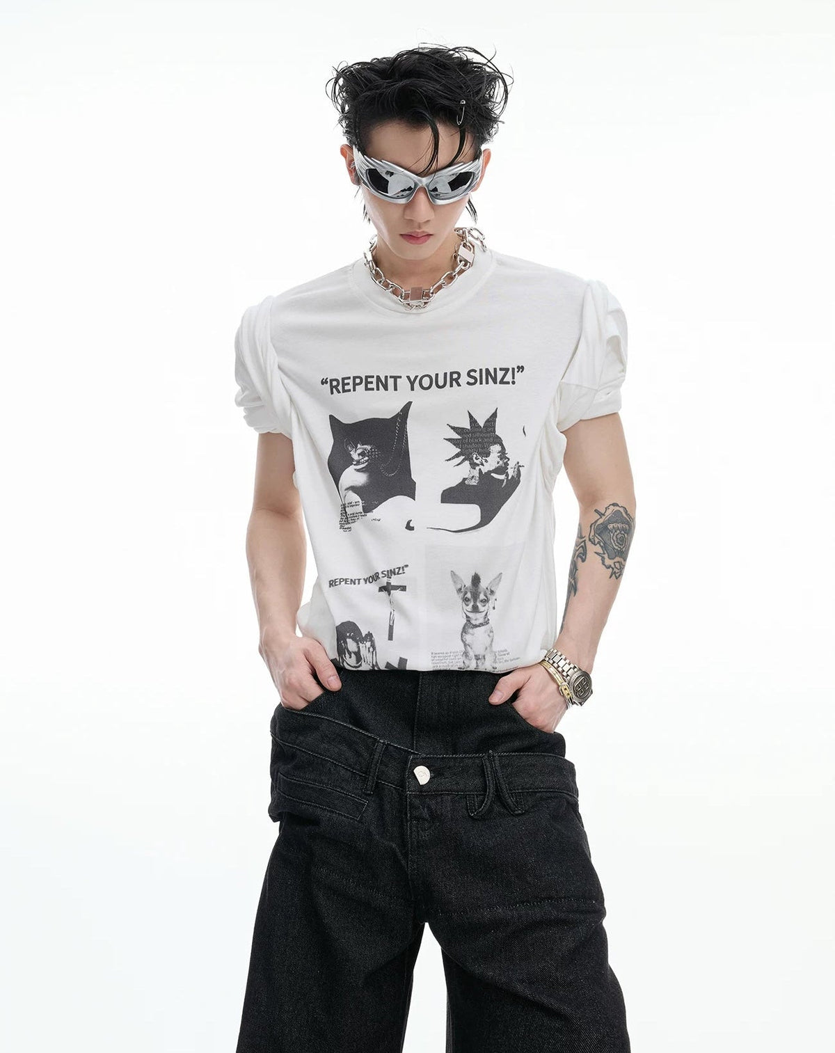 Art-Print Relaxed Long-Sleeve T-Shirt - COPPING THREADS - Argue Culture