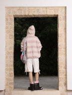 Artist Collaboration Graphic Striped Hollow Wool Hoodie Sweater - COPPING THREADS - ARTMONSTER