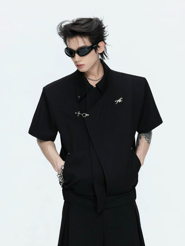 Asymmetric Layered Cropped Jacket Set - COPPING THREADS - Argue Culture