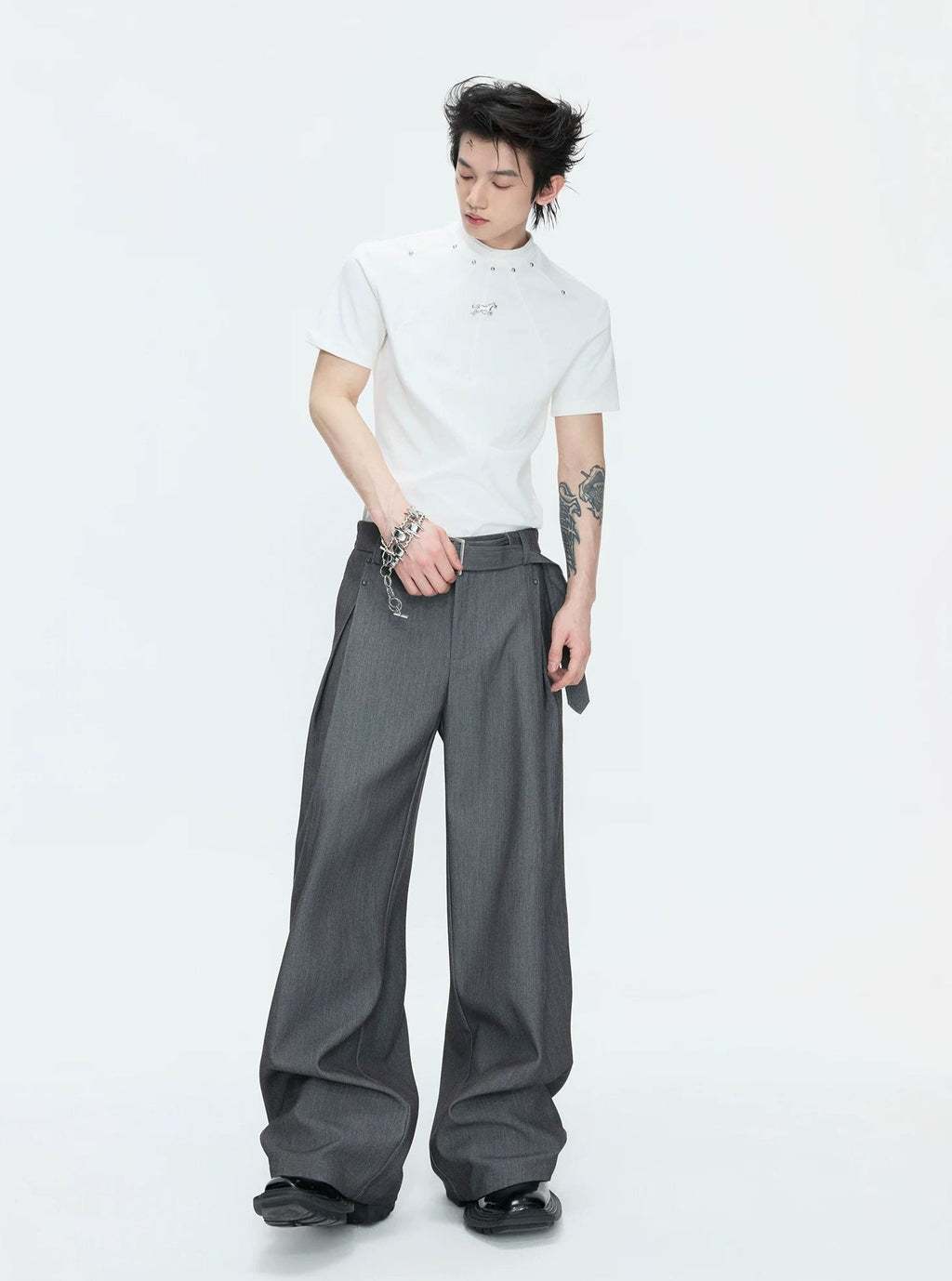Asymmetric Layered Cropped Jacket Set - COPPING THREADS - Argue Culture