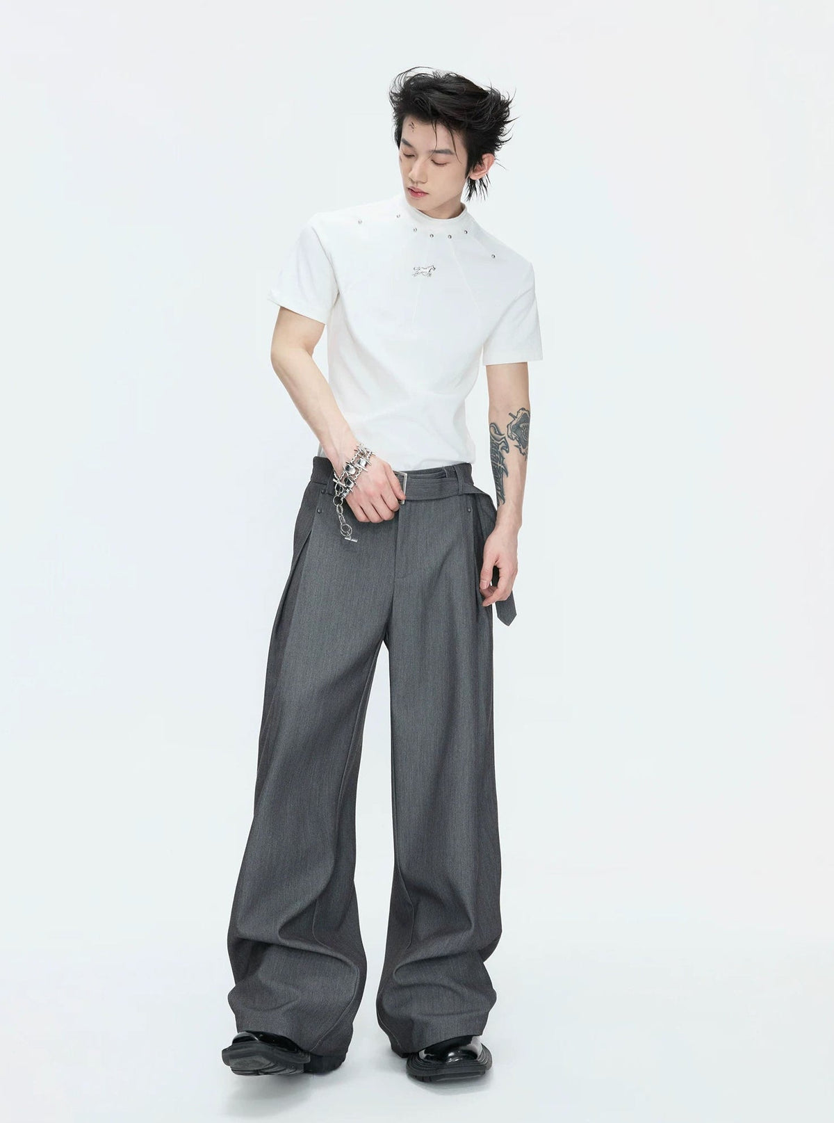 Asymmetric Layered Cropped Jacket Set - COPPING THREADS - Argue Culture