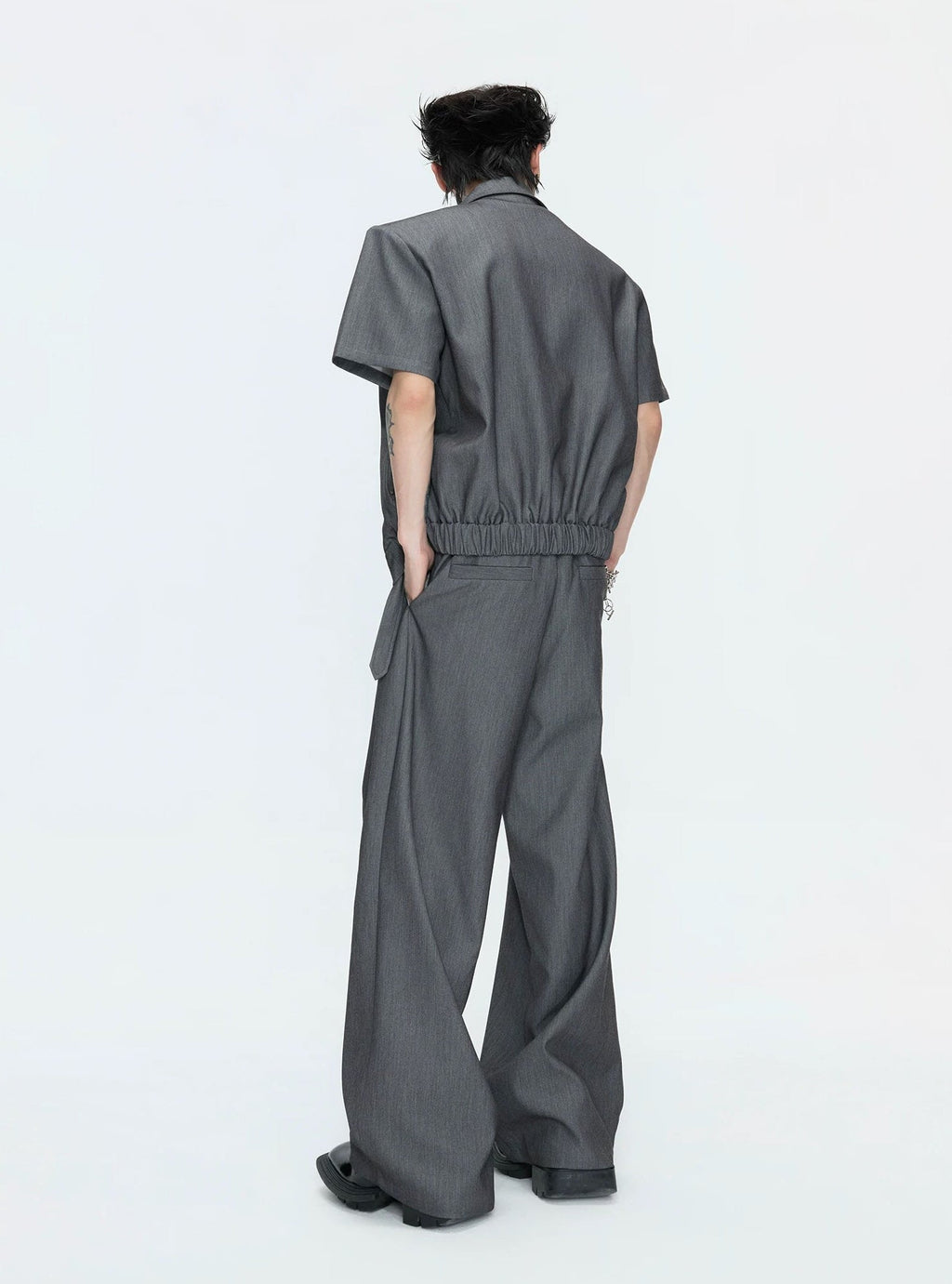 Asymmetric Layered Cropped Jacket Set - COPPING THREADS - Argue Culture