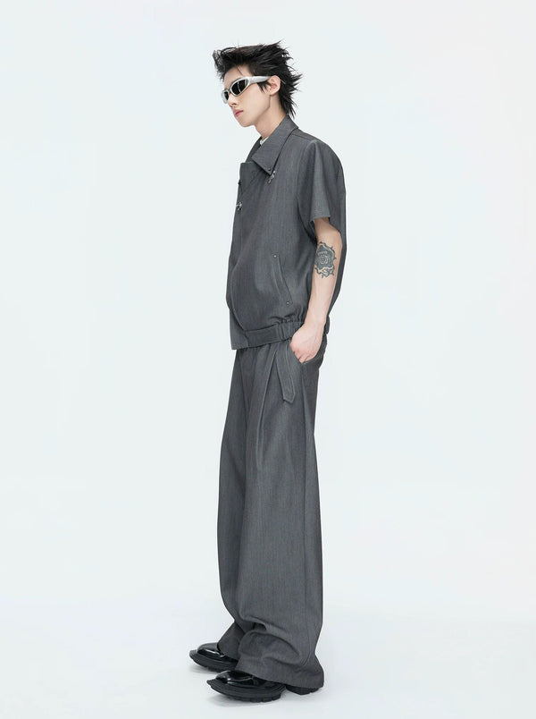 Asymmetric Layered Cropped Jacket Set - COPPING THREADS - Argue Culture