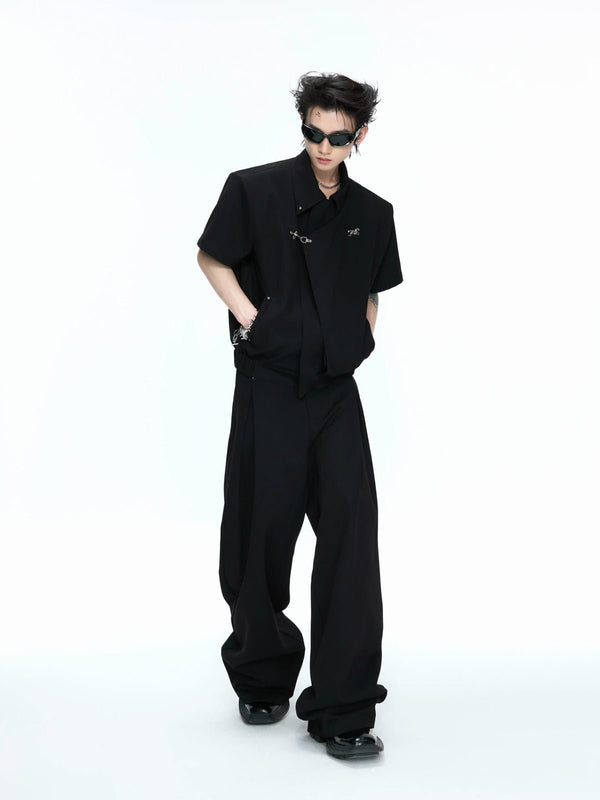 Asymmetric Layered Cropped Jacket Set - COPPING THREADS - Argue Culture