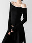 Asymmetric Off-Shoulder Long-Sleeve Top - COPPING THREADS - CT ORIGINALS