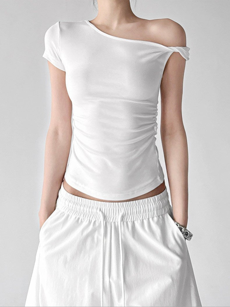 Asymmetric One-Shoulder Fitted Top - CT6658 - COPPING THREADS - CT ORIGINALS