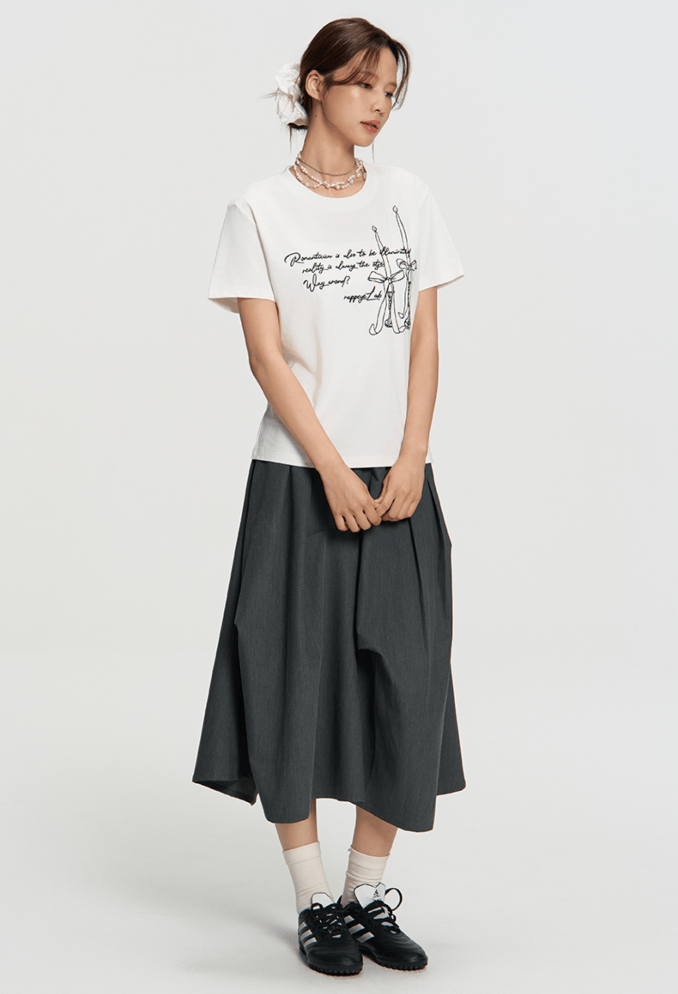 Asymmetric Pleated A - Line Midi Skirt - COPPING THREADS - RAPPEYE