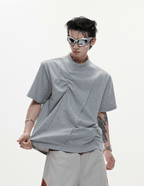 Asymmetric Ruched Sculptural Tee - COPPING THREADS - ArguE CulturE