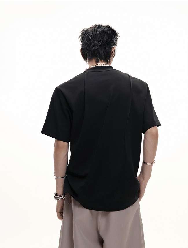Asymmetric Ruched Sculptural Tee Main Image