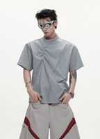 Asymmetric Ruched Sculptural Tee - COPPING THREADS - ArguE CulturE