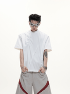 Asymmetric Ruched Sculptural Tee - COPPING THREADS - ArguE CulturE