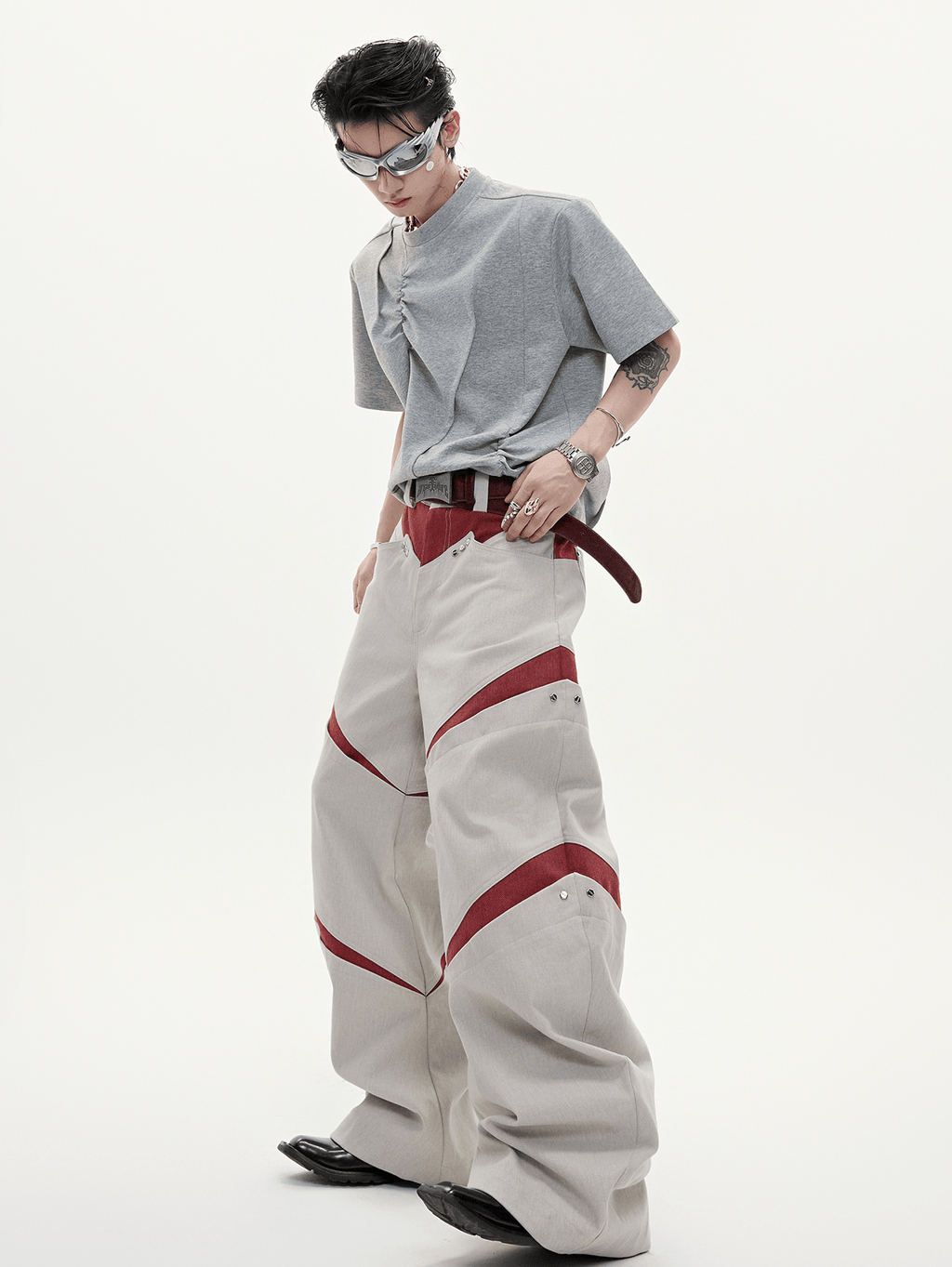 Asymmetric Ruched Sculptural Tee - COPPING THREADS - ArguE CulturE