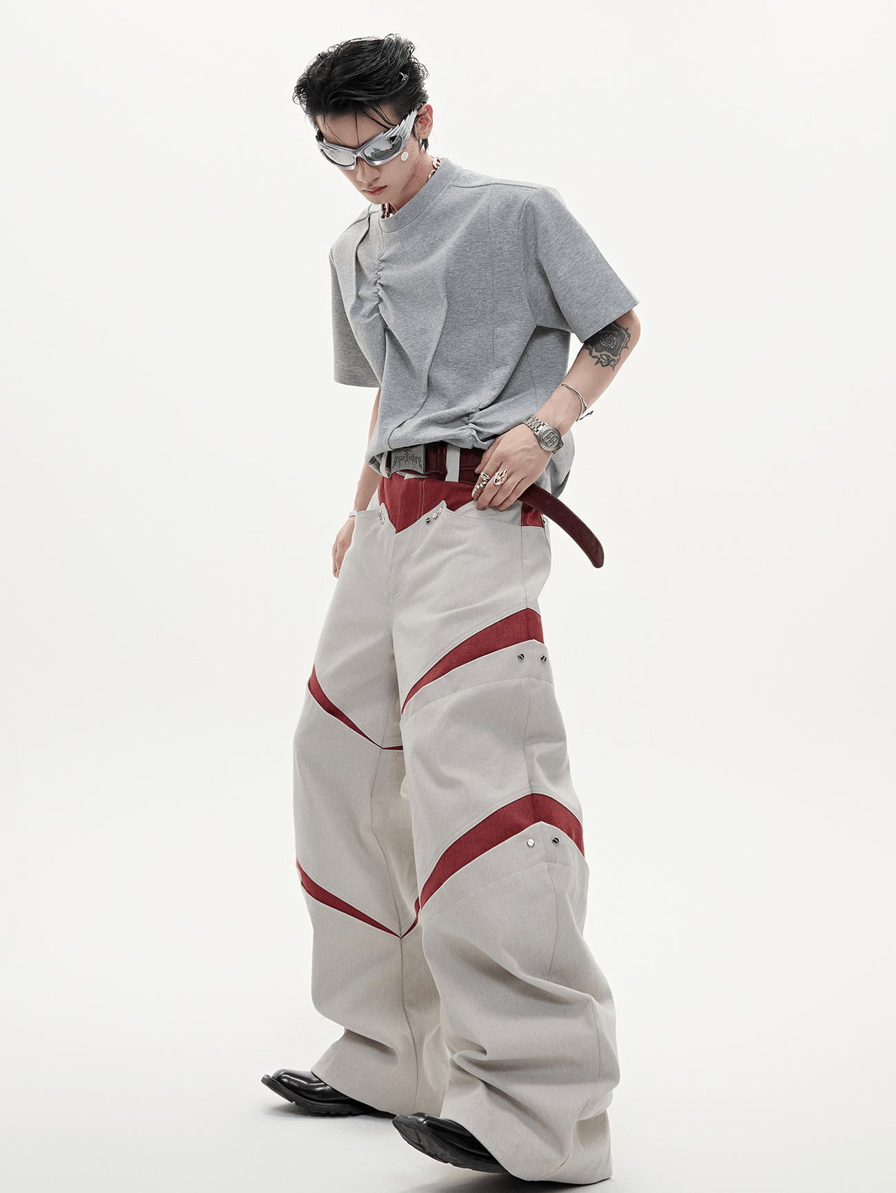 Asymmetric Ruched Sculptural Tee - COPPING THREADS - ArguE CulturE