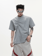 Asymmetric Ruched Sculptural Tee - COPPING THREADS - ArguE CulturE